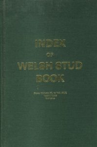 Index of Welsh Stud Book 1919-1993